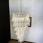 Beautiful Murano Transparent Petals Spiral Chandelier 25"