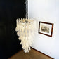 Beautiful Murano Transparent Petals Spiral Chandelier 25"
