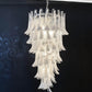 Beautiful Murano Transparent Petals Spiral Chandelier 25"