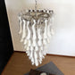 Beautiful Murano Transparent Petals Spiral Chandelier 25"