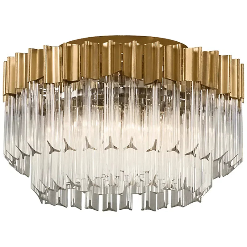 Charisma Crystal Rods Semi Flushmount