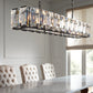 HARLOW CRYSTAL RECTANGULAR CHANDELIER 74"