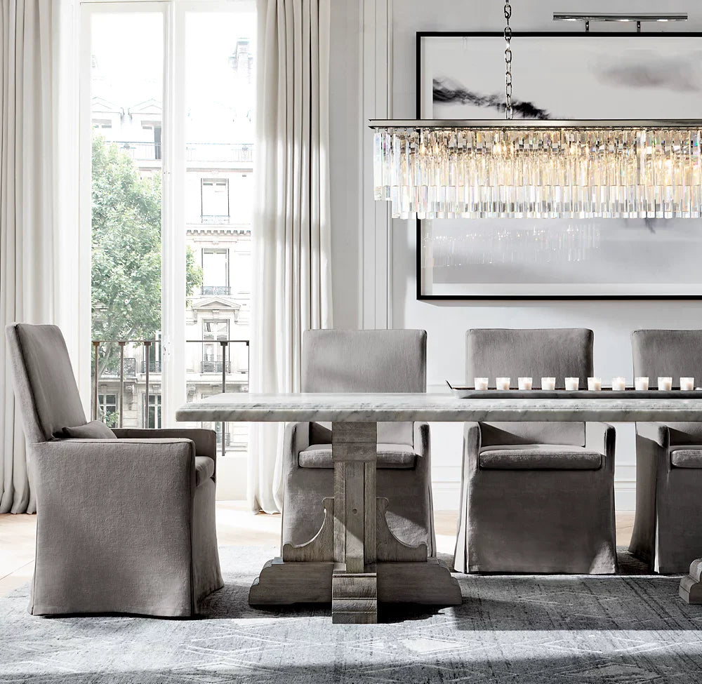 1920S ODEON RECTANGULAR CHANDELIER 49"