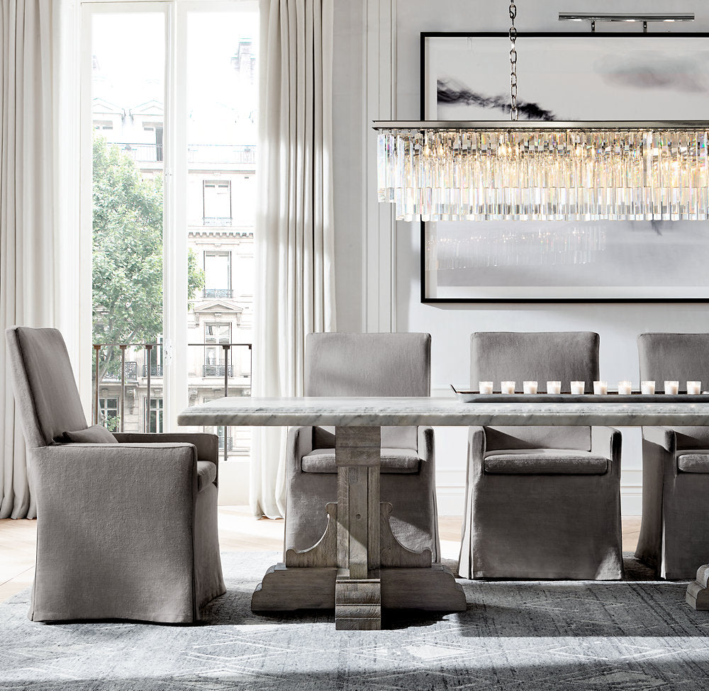 1920S ODEON RECTANGULAR CHANDELIER 59"