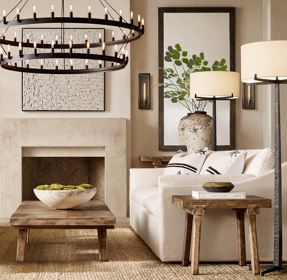 CAMINO VINTAGE FILAMENT TWO-TIER CHANDELIER 71"