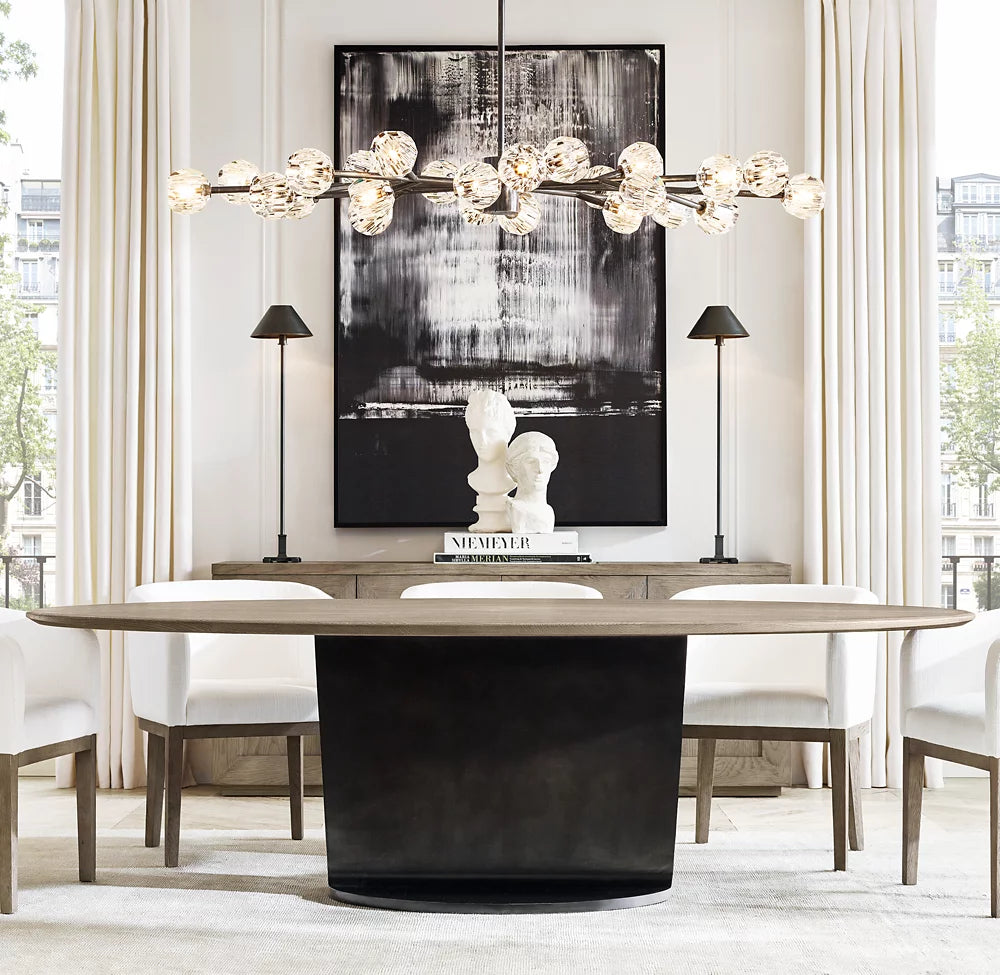 PETITE CANDLESTICK LINEN SHADE BUFFET LAMP