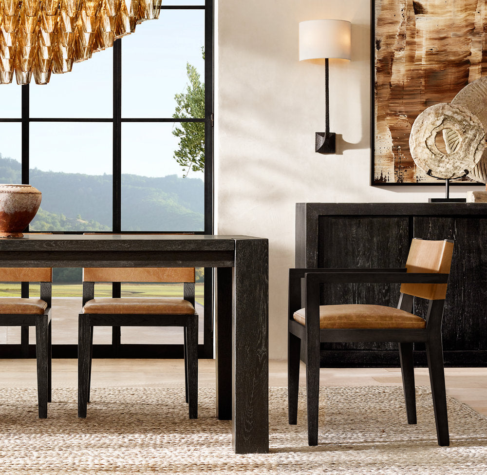 CHIARA SMOKE GLASS TIERED RECTANGULAR CHANDELIER 74"