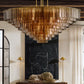 SIRENE SMOKE GLASS ROUND CHANDELIER 65"