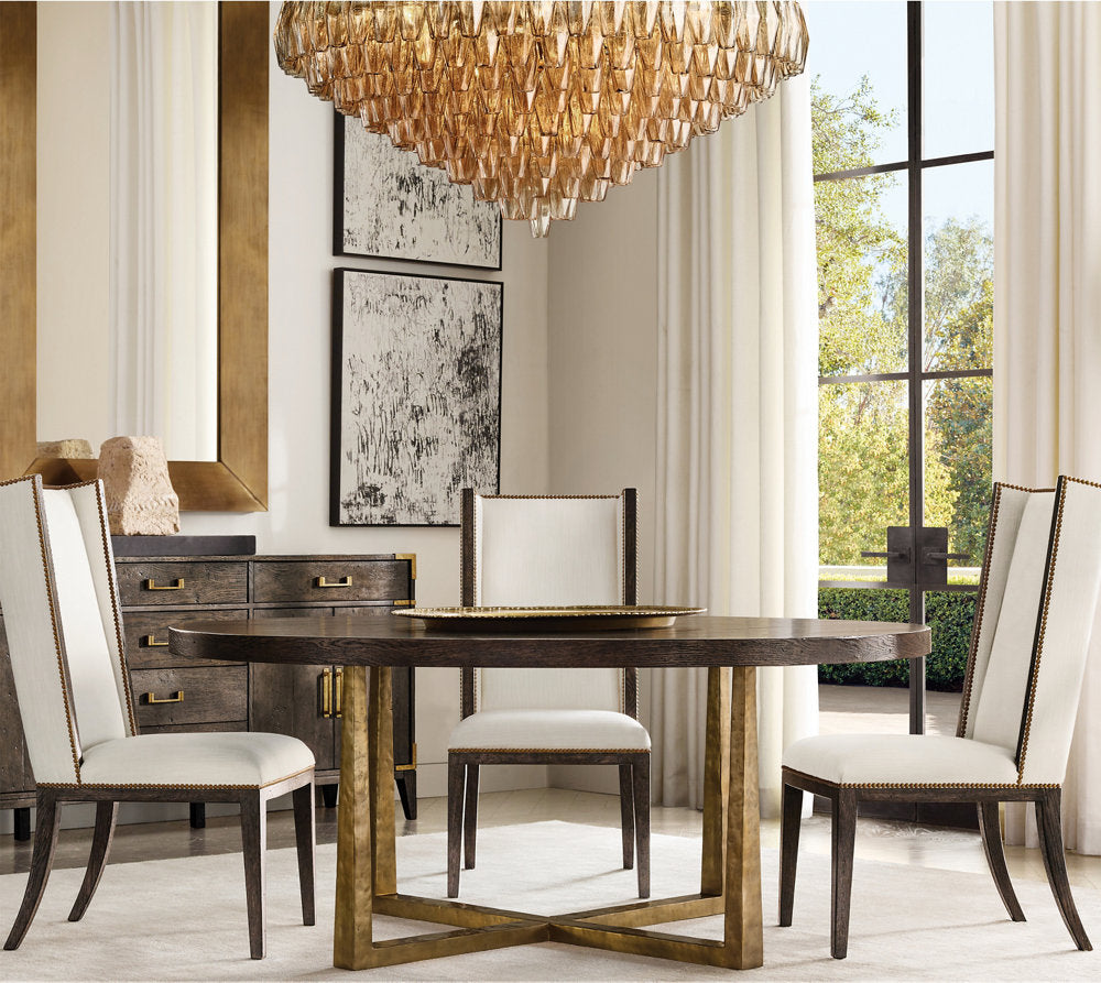 CHIARA SMOKE GLASS TIERED ROUND CHANDELIER 62"