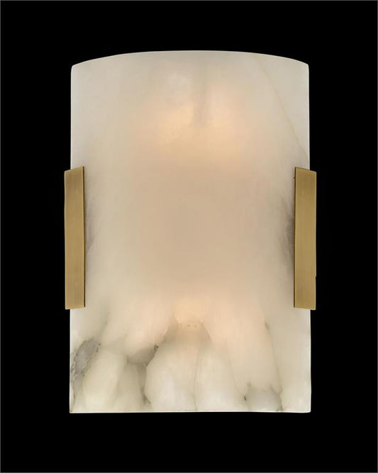 Alabaster Curved Wall Sconce