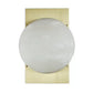 Alabaster Ball Brass Wall Sconce