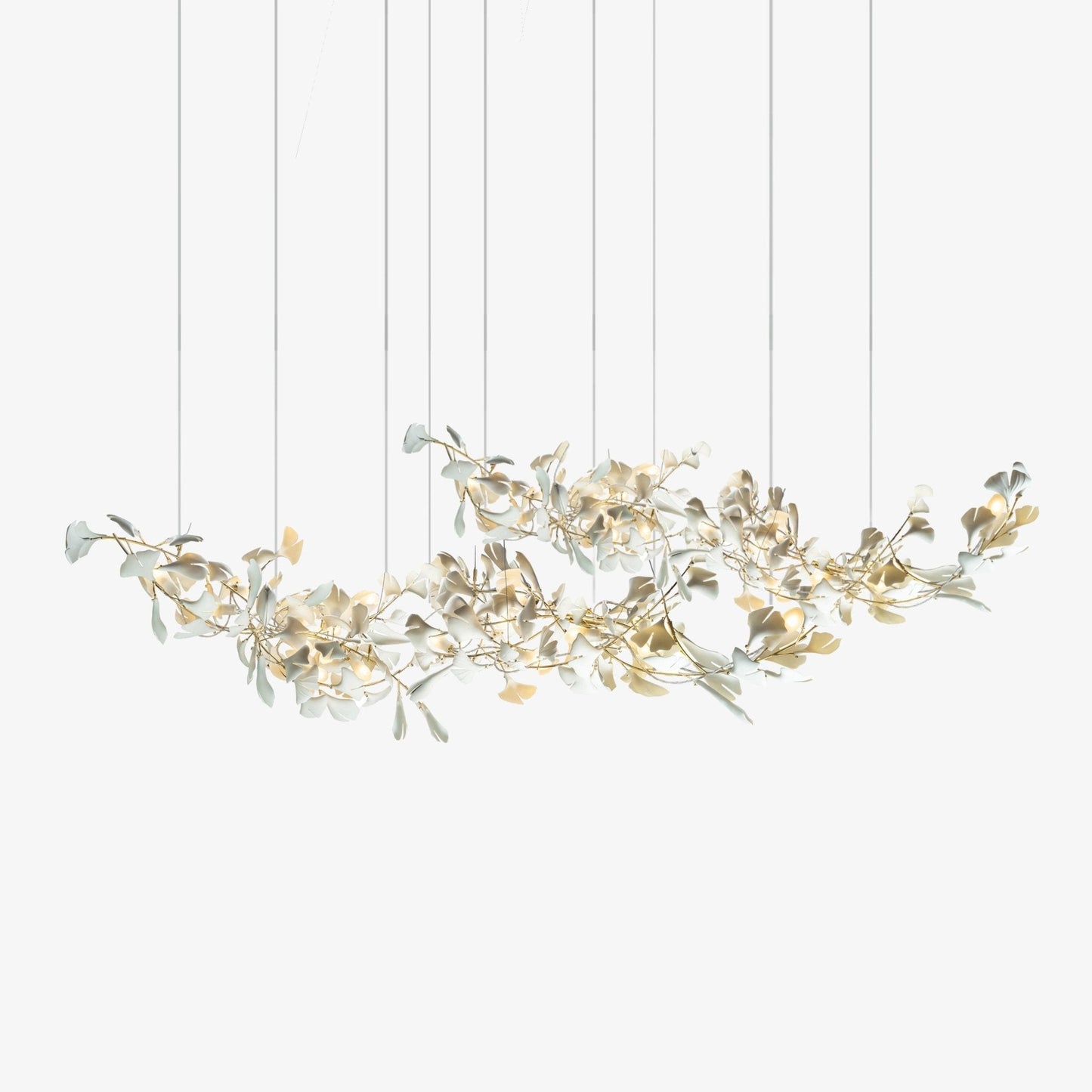 Gingko Double Tier Combination  Linear Chandelier