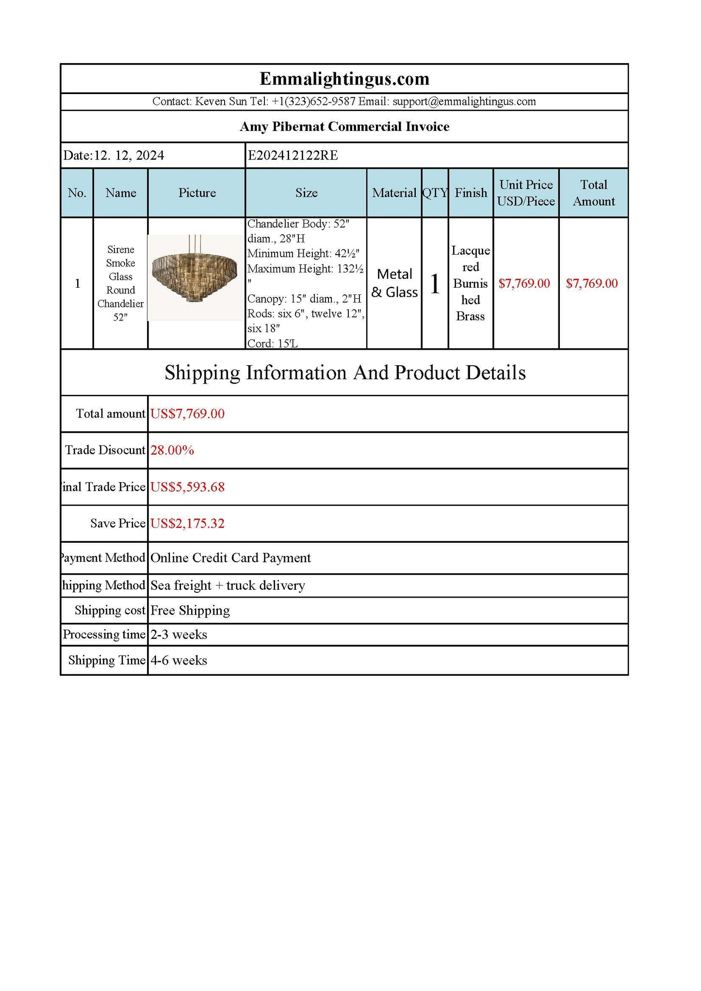 E20241222 Rowel Espiritu  Invoice $5593.68