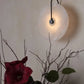 Alabaster Round Sconce 10"