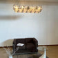 Elegant Multicolored Murano Poliedri Glass Chandelier 49"