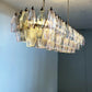 Elegant Multicolored Murano Poliedri Glass Chandelier 49"