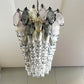 Elegant Multicolored Murano Poliedri Glass Chandelier 49"