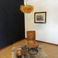 Elegant Murano Poliedri Amber Glass Chandelier 22"