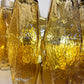 Elegant Murano Poliedri Amber Glass Chandelier 22"