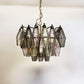 Elegant Murano Poliedri Multicolored Glass Chandelier 22"