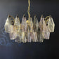 Elegant Murano Poliedri Multicolored Glass Chandelier 22"