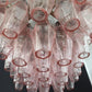 Elegant Murano Poliedri Pink Glass Chandelier 22"