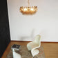 Elegant Murano Poliedri Smoked Glass Chandelier 22"
