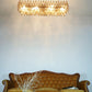 Elegant Smoked Murano Poliedri Glass Chandelier 49"