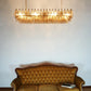 Elegant Smoked Murano Poliedri Glass Chandelier 49"