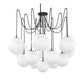 Art Crystal Ball Spider Chandelier Opal Matte Glass