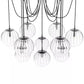 Art Crystal Ball Spider Chandelier Clear Ribbon Glass