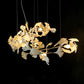 Gingko Chandelier A USE White and Gold