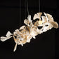 Gingko Chandelier A USE White and Gold