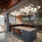 Gingko Chandelier A USE White and Gold