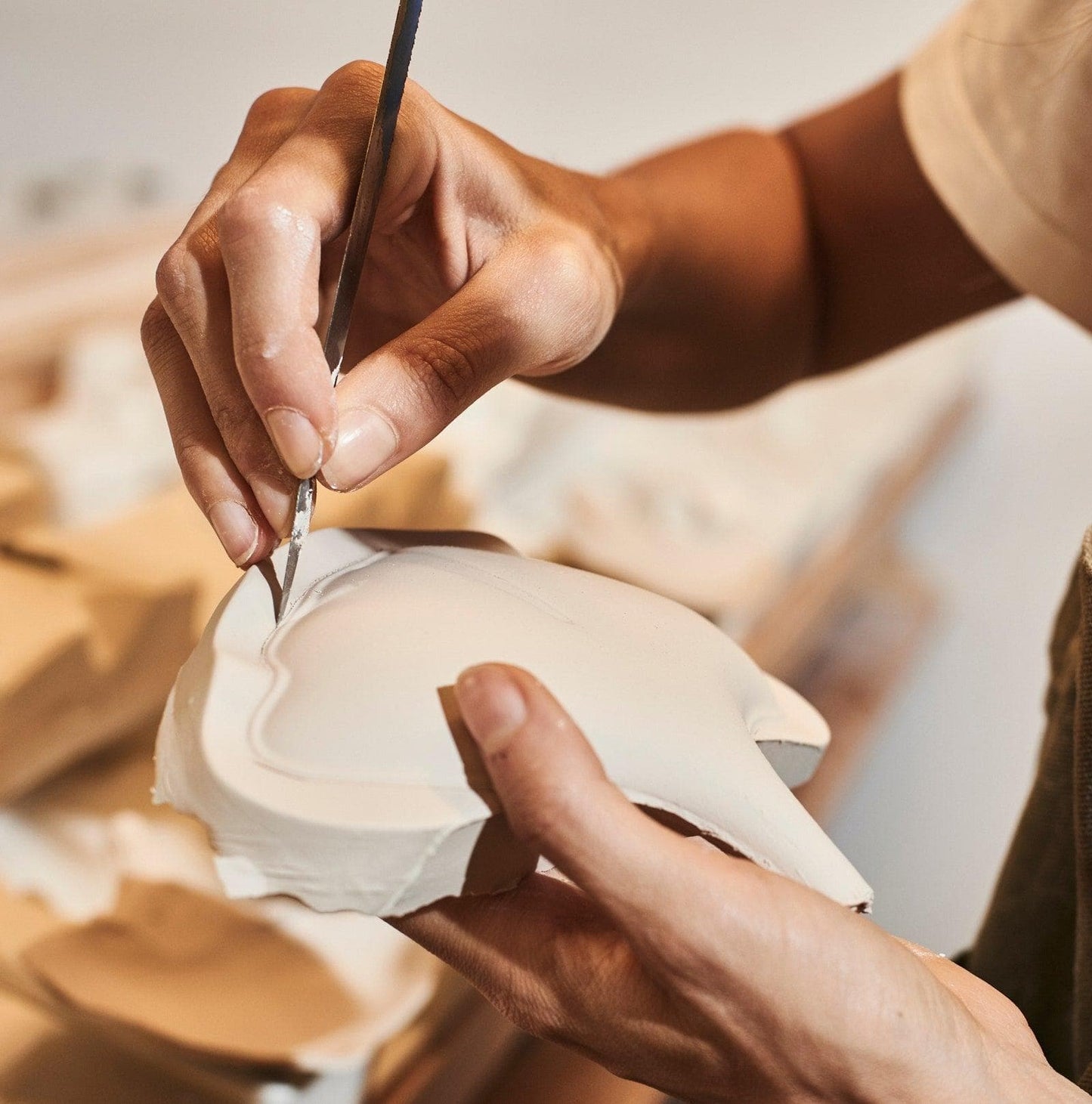 Gingko Chandelier C USE White and Gold