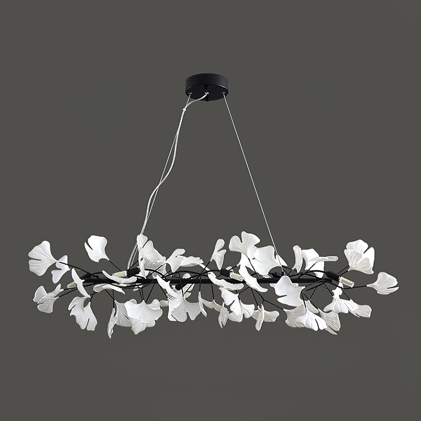 Gingko Chandelier M USE White and Gold