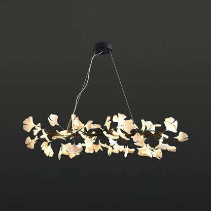 Gingko Chandelier M USE White and Gold