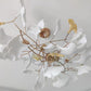 Gingko Chandelier N USE White and Gold