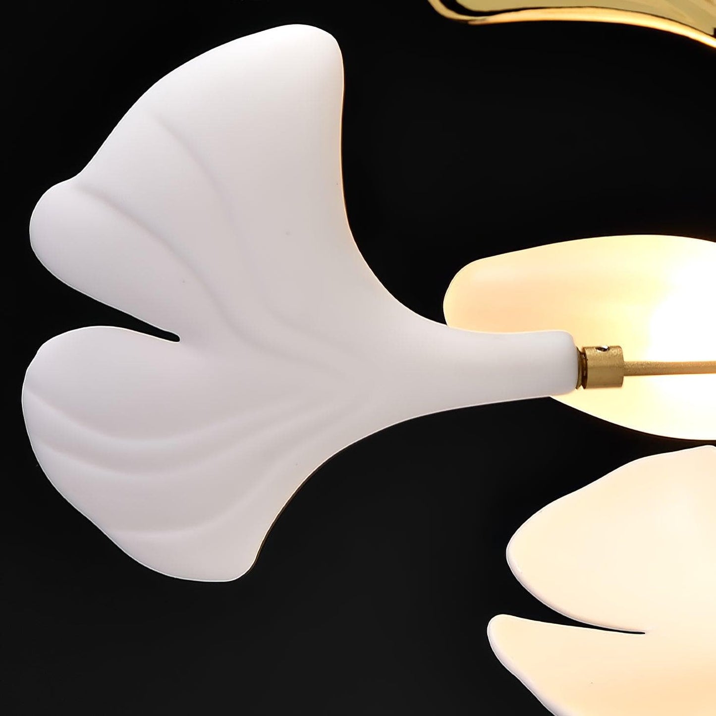Gingko Chandelier N USE White and Gold