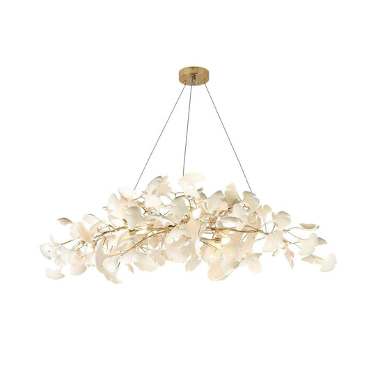 Gingko Chandelier N USE White and Gold