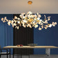Gingko Chandelier N USE White and Gold