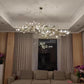Gingko Chandelier N USE White and Gold