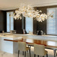 Gingko Chandelier N USE White and Gold