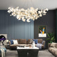 Gingko Chandelier S USE White and Gold