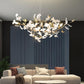Gingko Chandelier S USE White and Gold