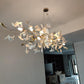 Gingko Chandelier S USE White and Gold