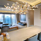 Gingko Chandelier S USE White and Gold