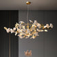 Gingko Chandelier S USE White and Gold