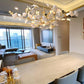 Gingko Chandelier S USE White and Gold