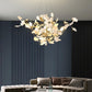 Gingko Chandelier S USE White and Gold